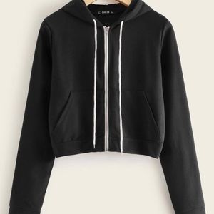 Cropped zip up jacket